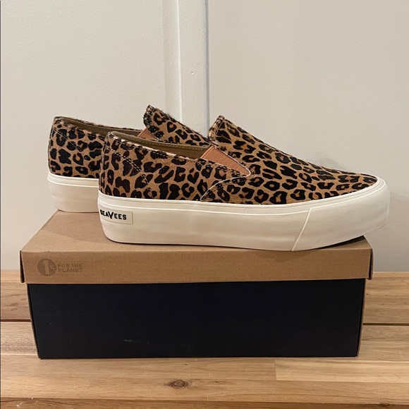 SeaVees Women's Baja Platform Sneakers in Leopard Print - Picture 4 of 7